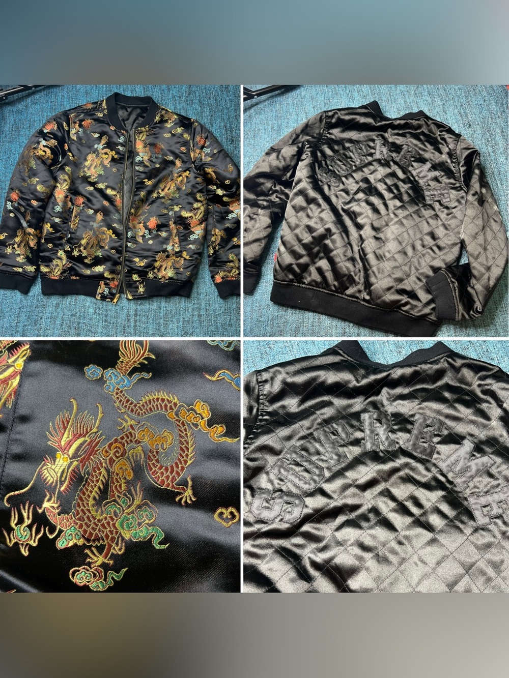 Supreme Emperor Reversible Bomber Jacket in Black Men's Size Medium RARE